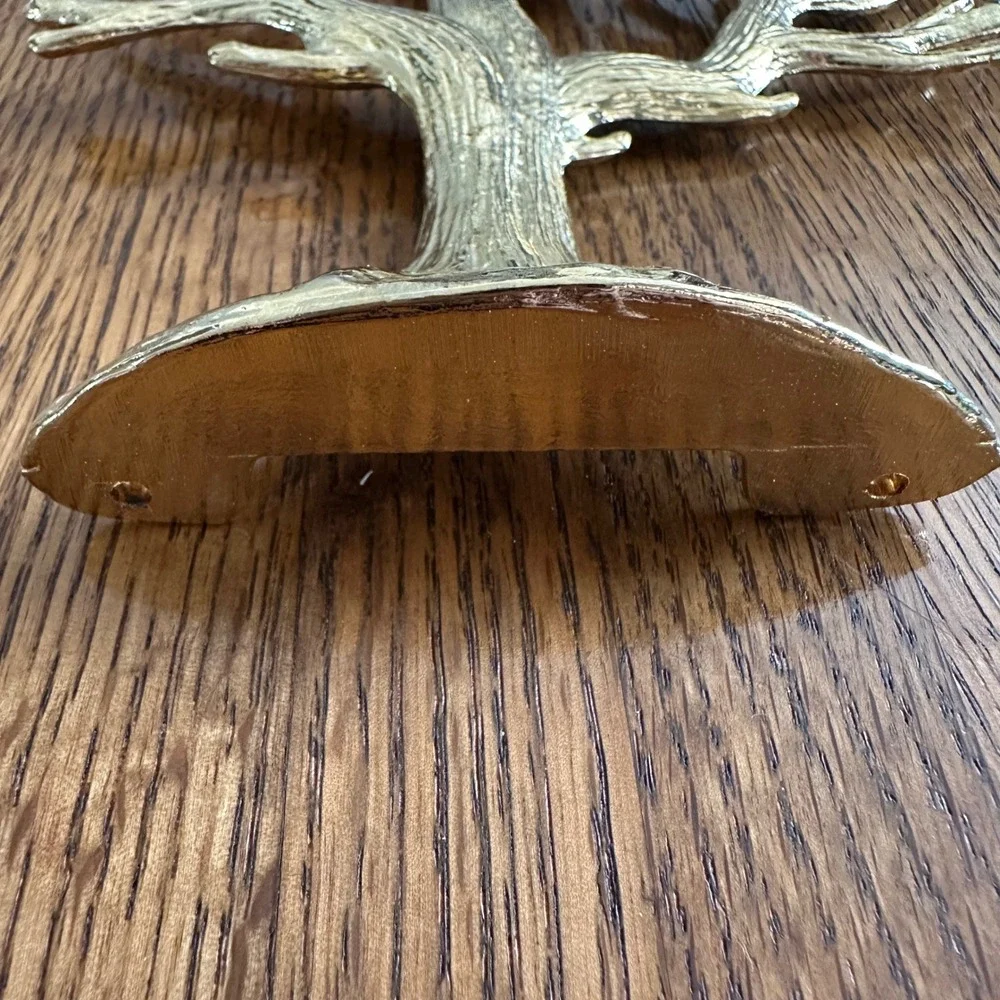 Unbranded Jewelry Tree Stand Unisex OS Gold Metal Nature Decor Organizer